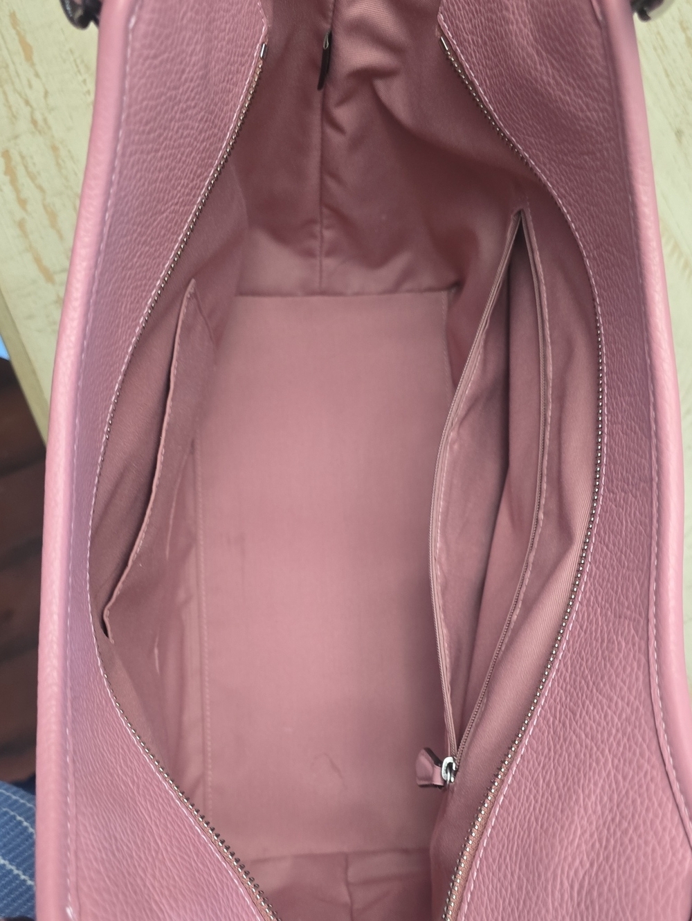 Coach Dusty Pink Pebbled Leather Shoulder Tote - Picture 5 of 8